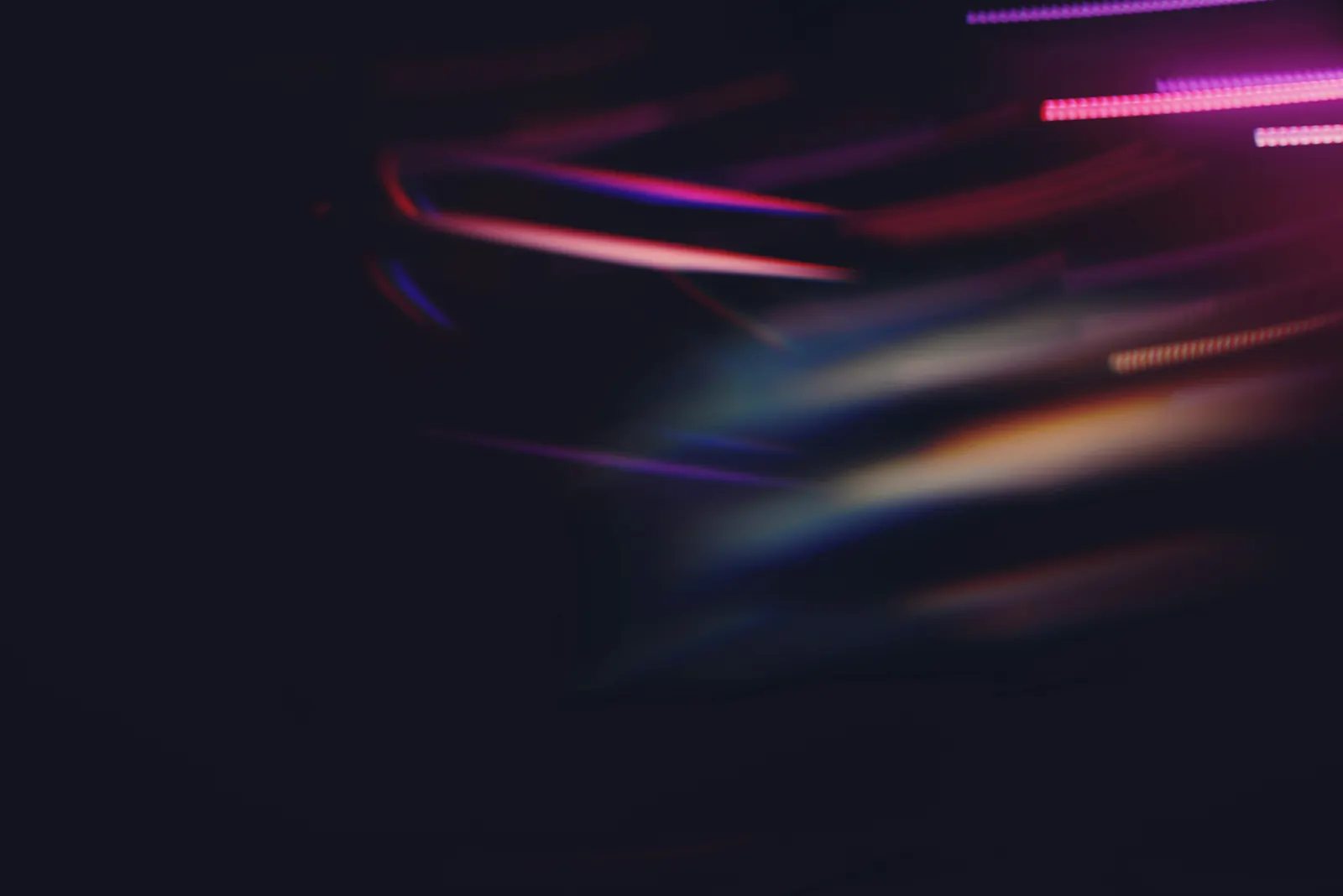 Abstract long-exposure light trails in motion